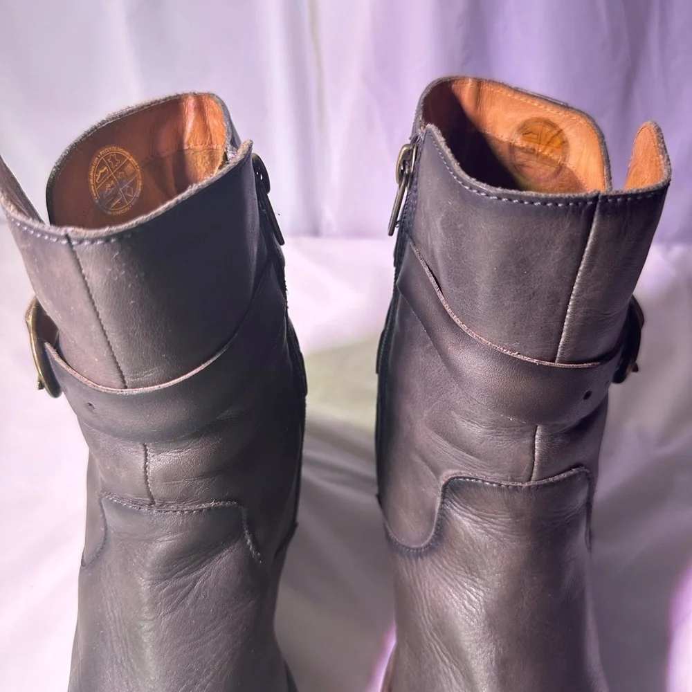 Pikolinos Dark Brown Leather Ankle Boots with Buckle - Picture 12 of 16